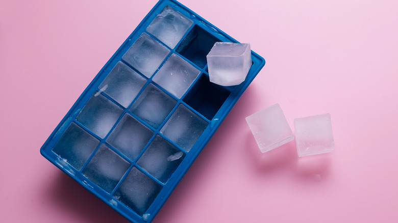 Ice tray and ice cubes