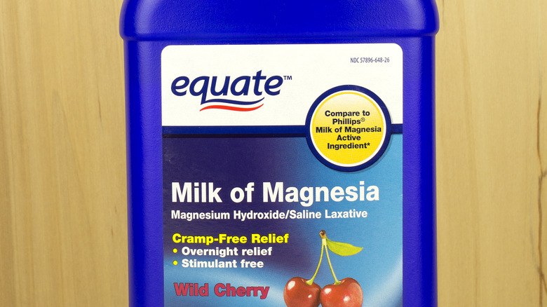 bottle of equate milk of magnesia 