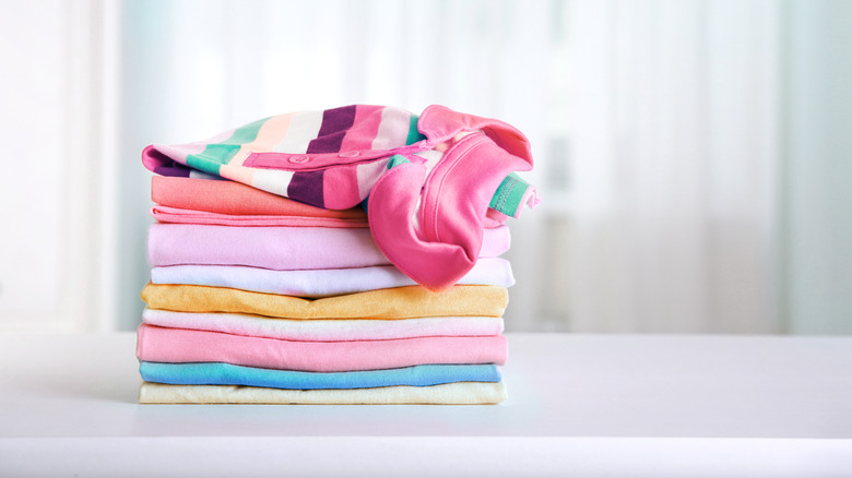Pile of freshly folded laundry