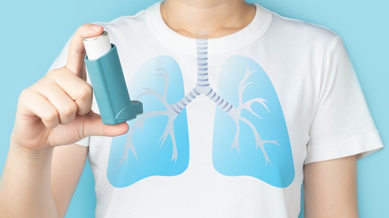Treating asthma with an inhaler