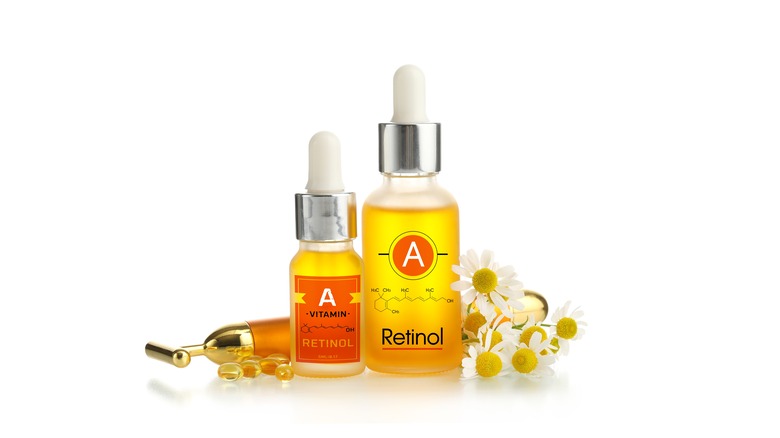 Different retinol products pictured together