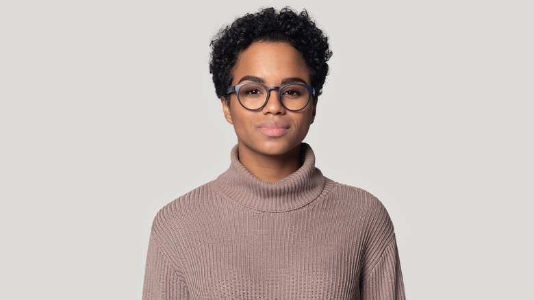 Black woman wearing glasses