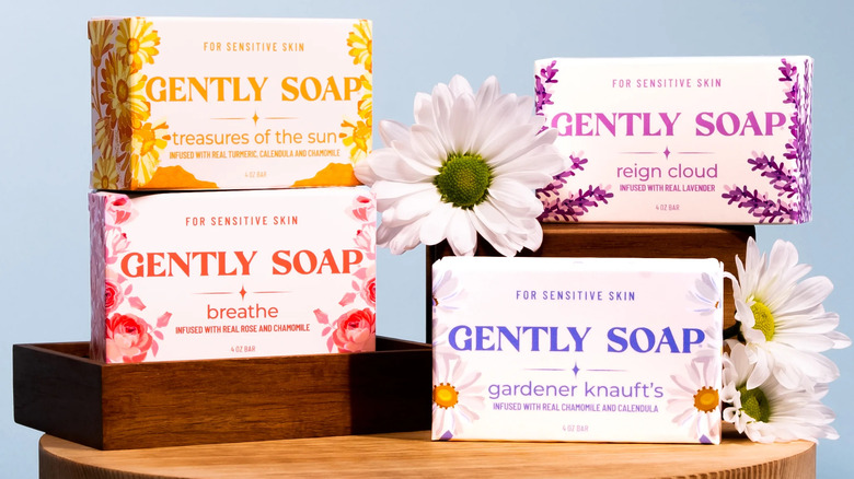 Four bars of Gently Soap