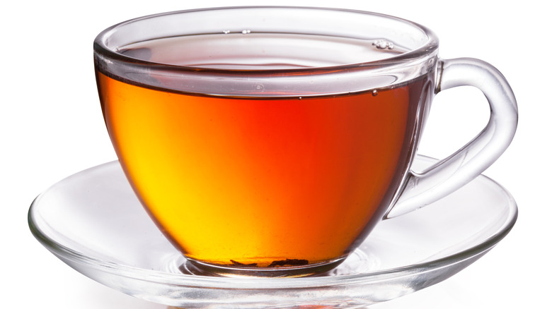 Cup of tea with white background