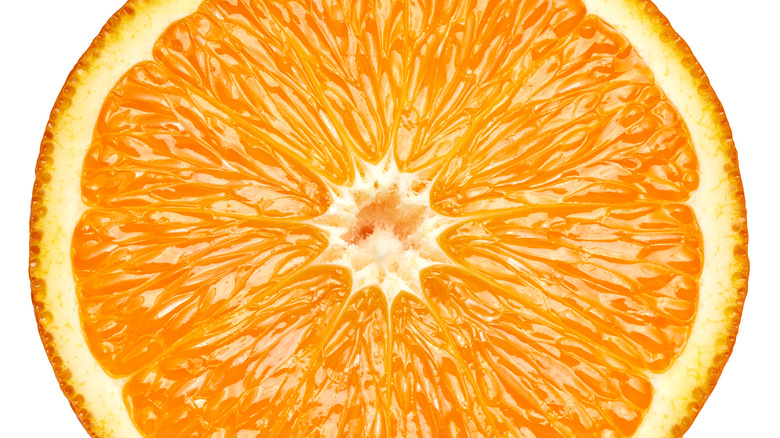 close up of an orange slice
