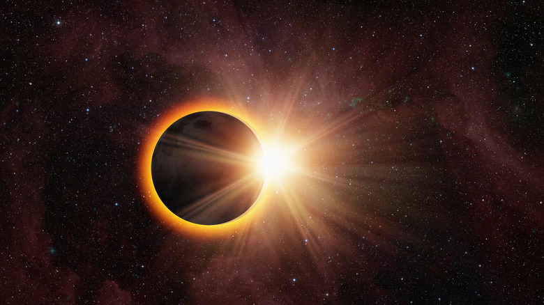 Solar eclipse viewed from Earth