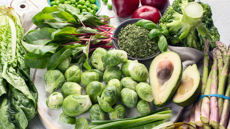 An assortment of foods rich in vitamin k