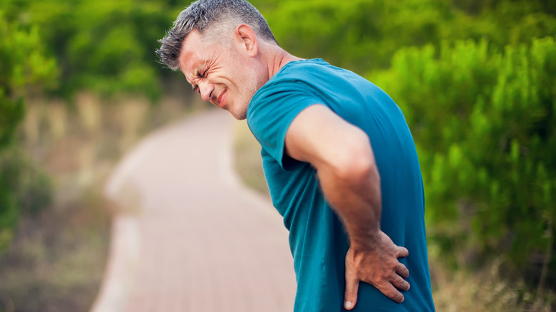 Middle-aged man with back pain